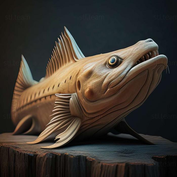 3D model American catfish fish (STL)